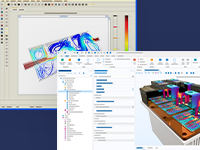 A thumbnail image depicting a dated and modern view of the COMSOL Multiphysics<sup>®</sup> user interface.
